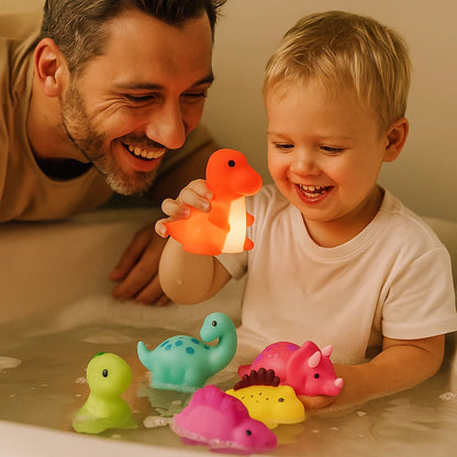 Lysande badleksak dinosaurie