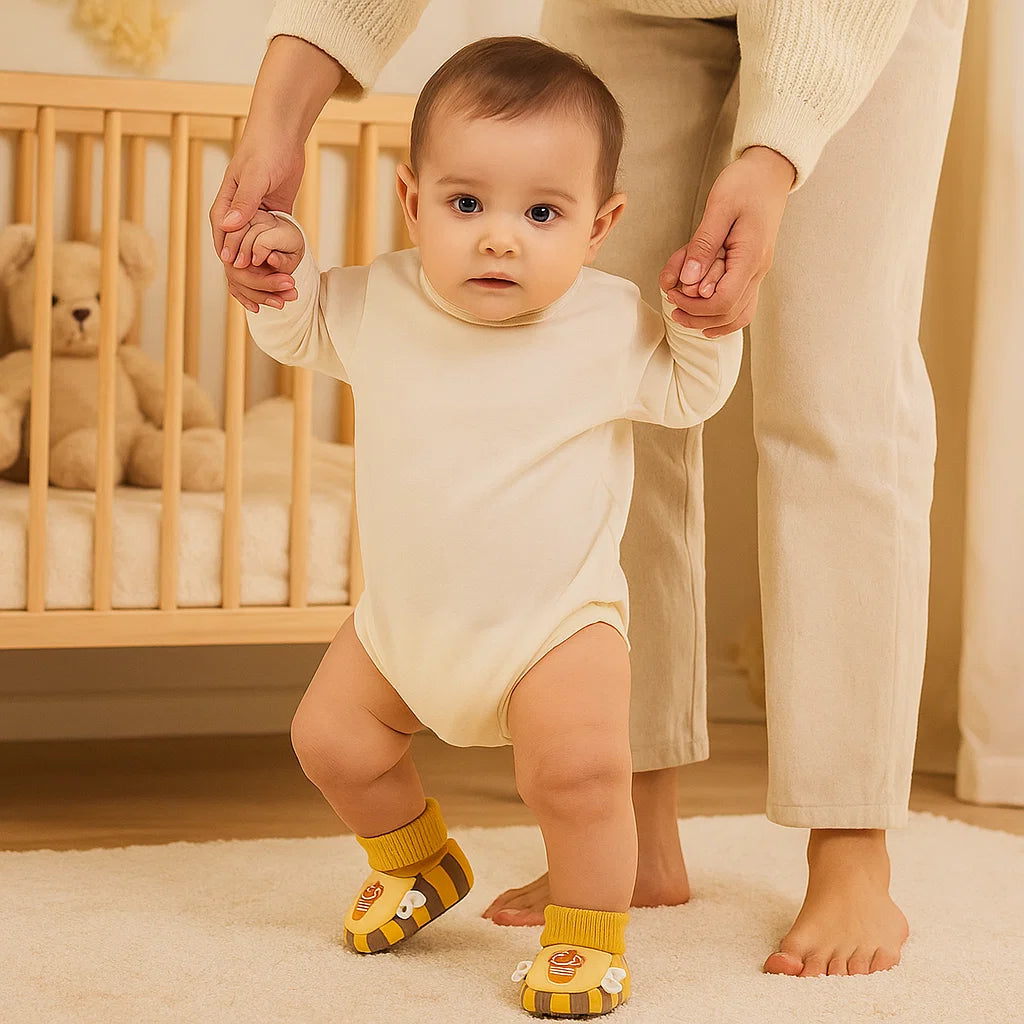 Mjukt gosiga babystrump-skor – varma, halkfria & bekväma