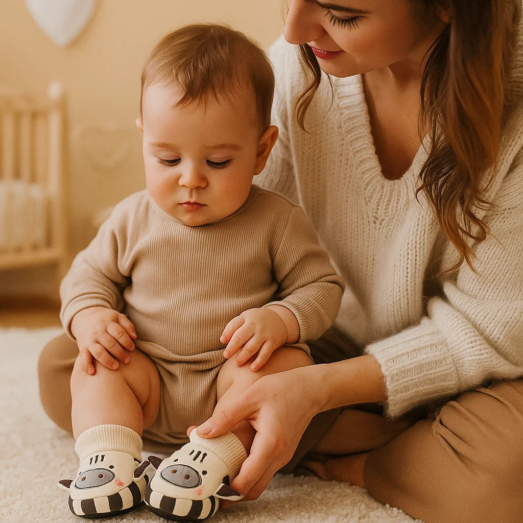 Mjukt gosiga babystrump-skor – varma, halkfria & bekväma