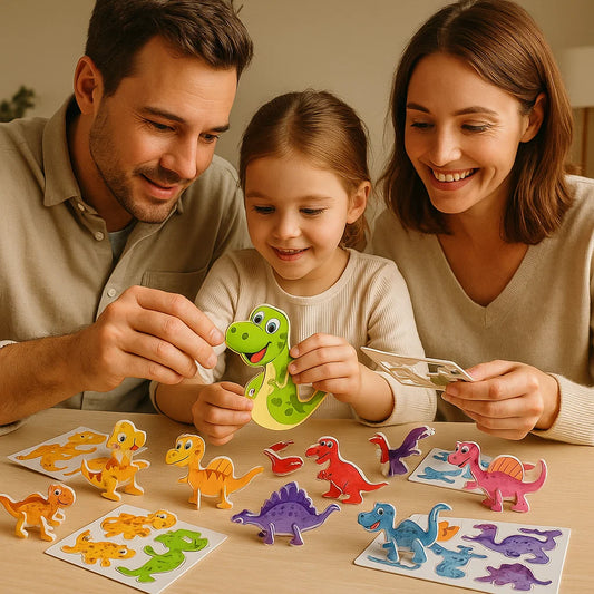 3D tecknad pusselset för barn