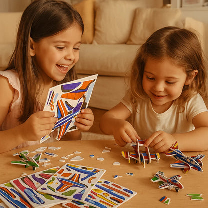 3D tecknad pusselset för barn