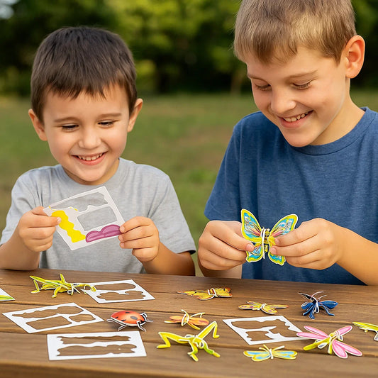 3D tecknad pusselset för barn