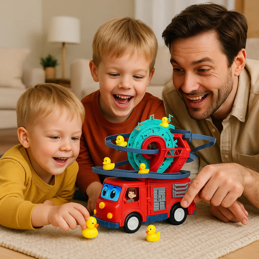 Brandbil med ankrutschbana