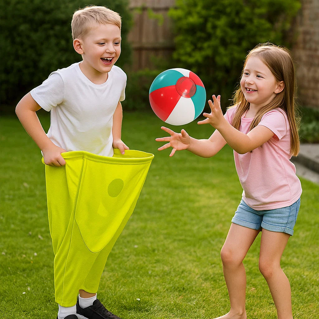 Clownbyxornas familjespel – bollfångning