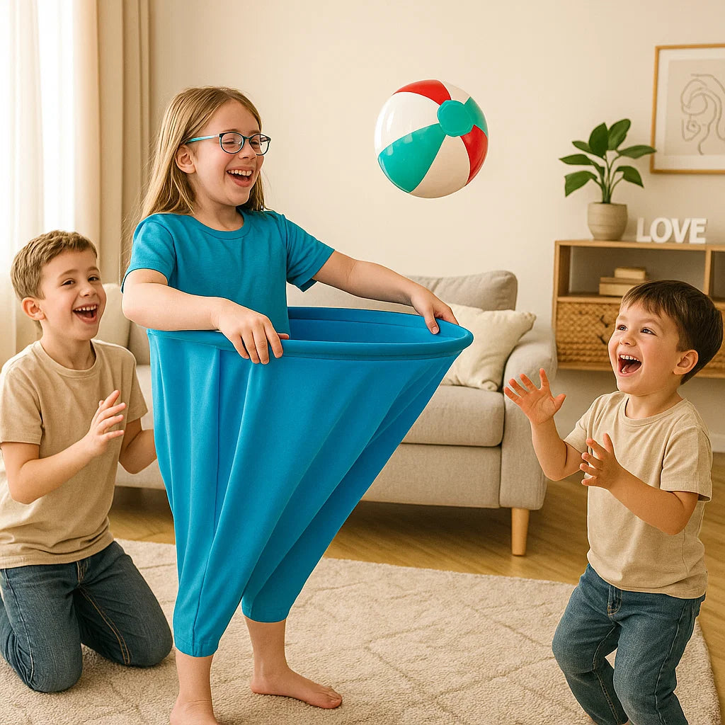 Clownbyxornas familjespel – bollfångning