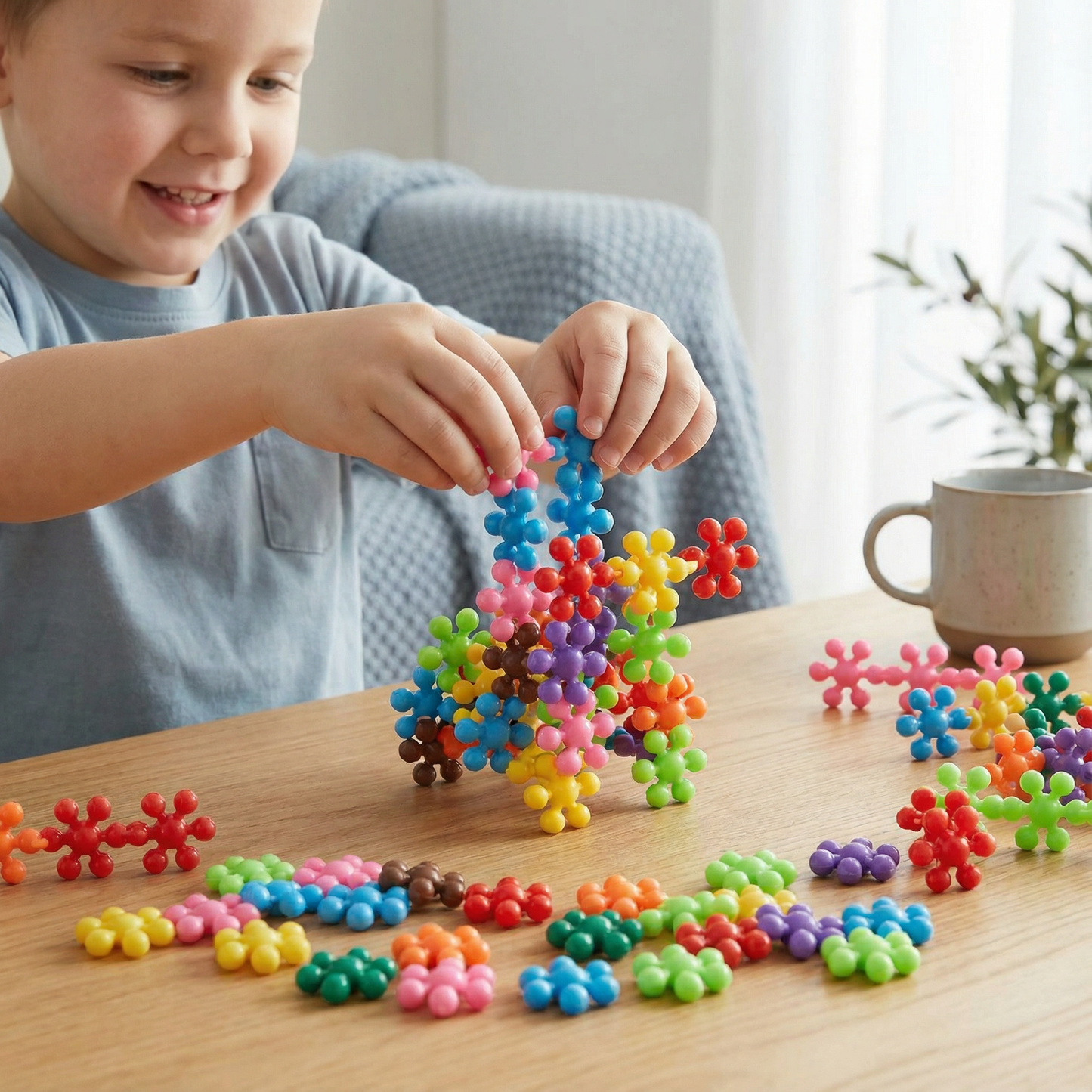 Snöflinga byggklossar för barn | Kreativ 3D-pusselleksak för pedagogiskt nöje och finmotorik