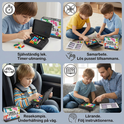 Logiskt tankespel för barn – 500 pussel med timer