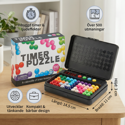 Logiskt tankespel för barn – 500 pussel med timer