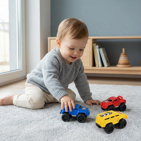 Minileksaksbilar för småbarn | Tröghetsfordon för kryplek inomhus och tidig motorisk utveckling