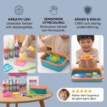 Magisk vattenleksak för barn | Kreativ DIY-sats för att göra flytande djur i vatten