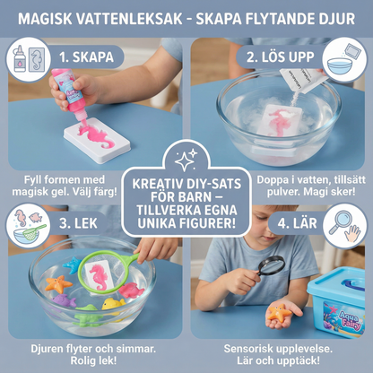 Magisk vattenleksak för barn | Kreativ DIY-sats för att göra flytande djur i vatten