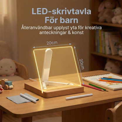 LED-skrivtavla För barn | Återanvändbar upplyst yta för kreativa anteckningar , konst och lärande