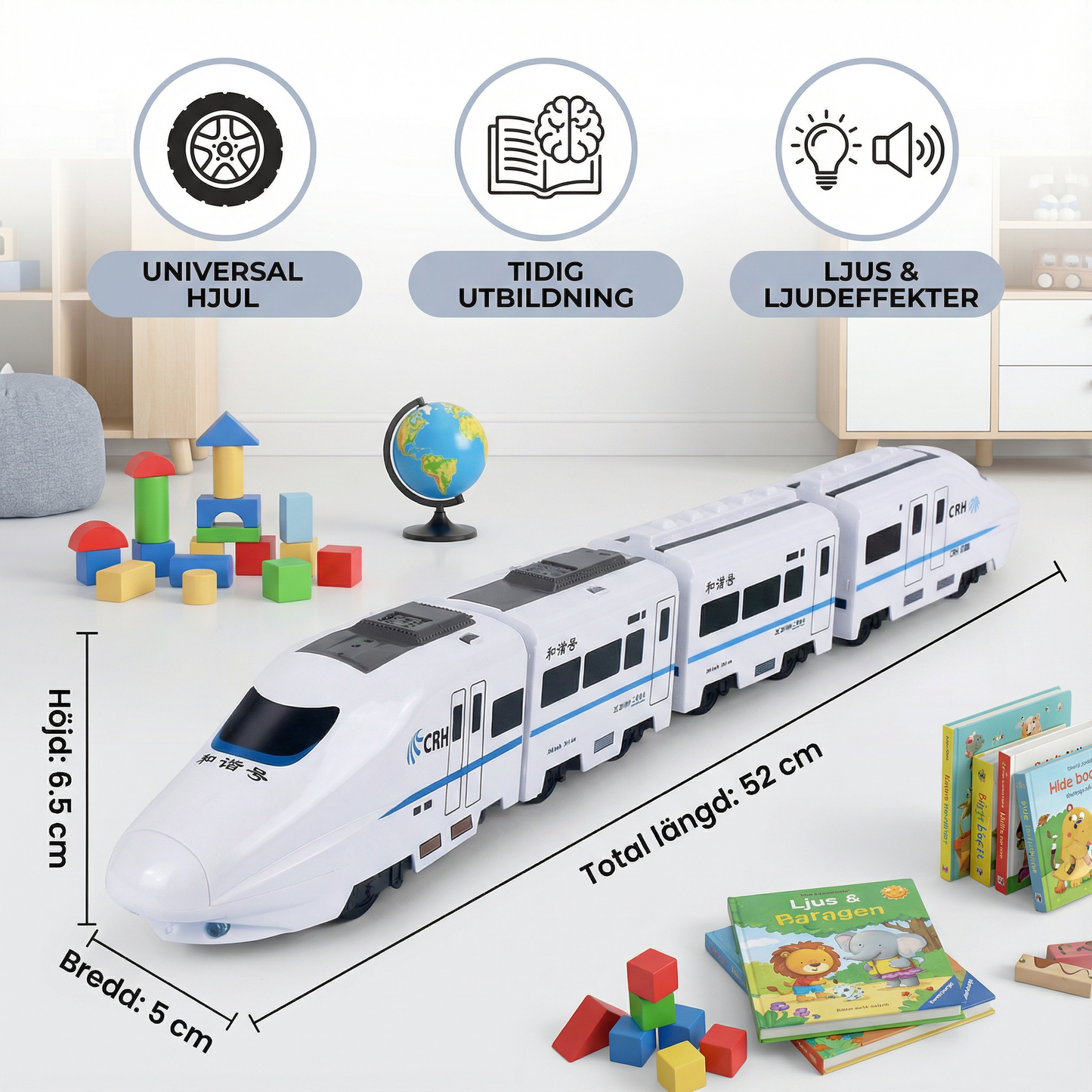 Smart tåg med kedjevagnar leksak för barn