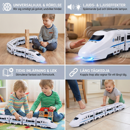 Smart tåg med kedjevagnar leksak för barn