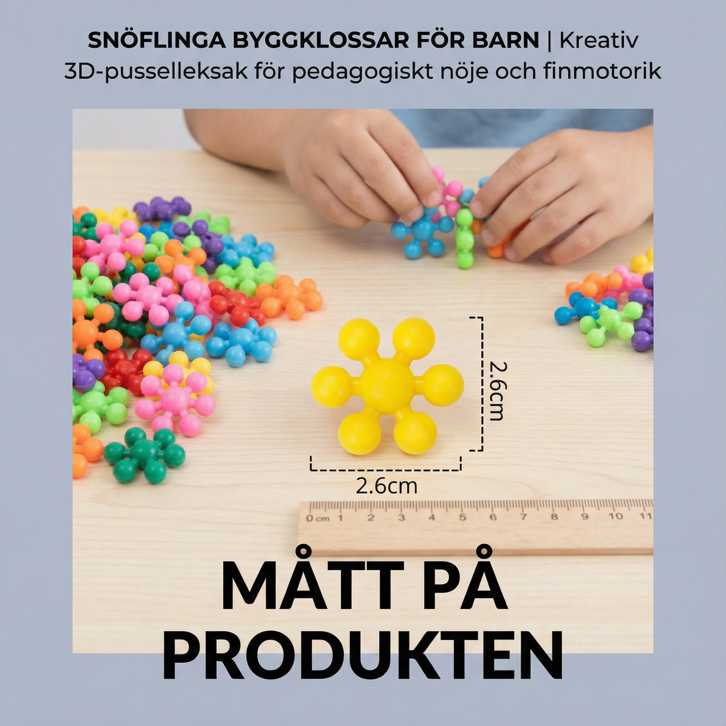 Snöflinga byggklossar för barn | Kreativ 3D-pusselleksak för pedagogiskt nöje och finmotorik