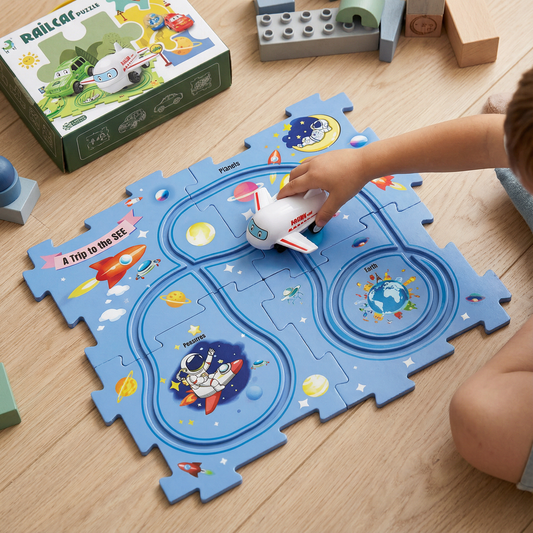 Bana pussel – tävling med klossar