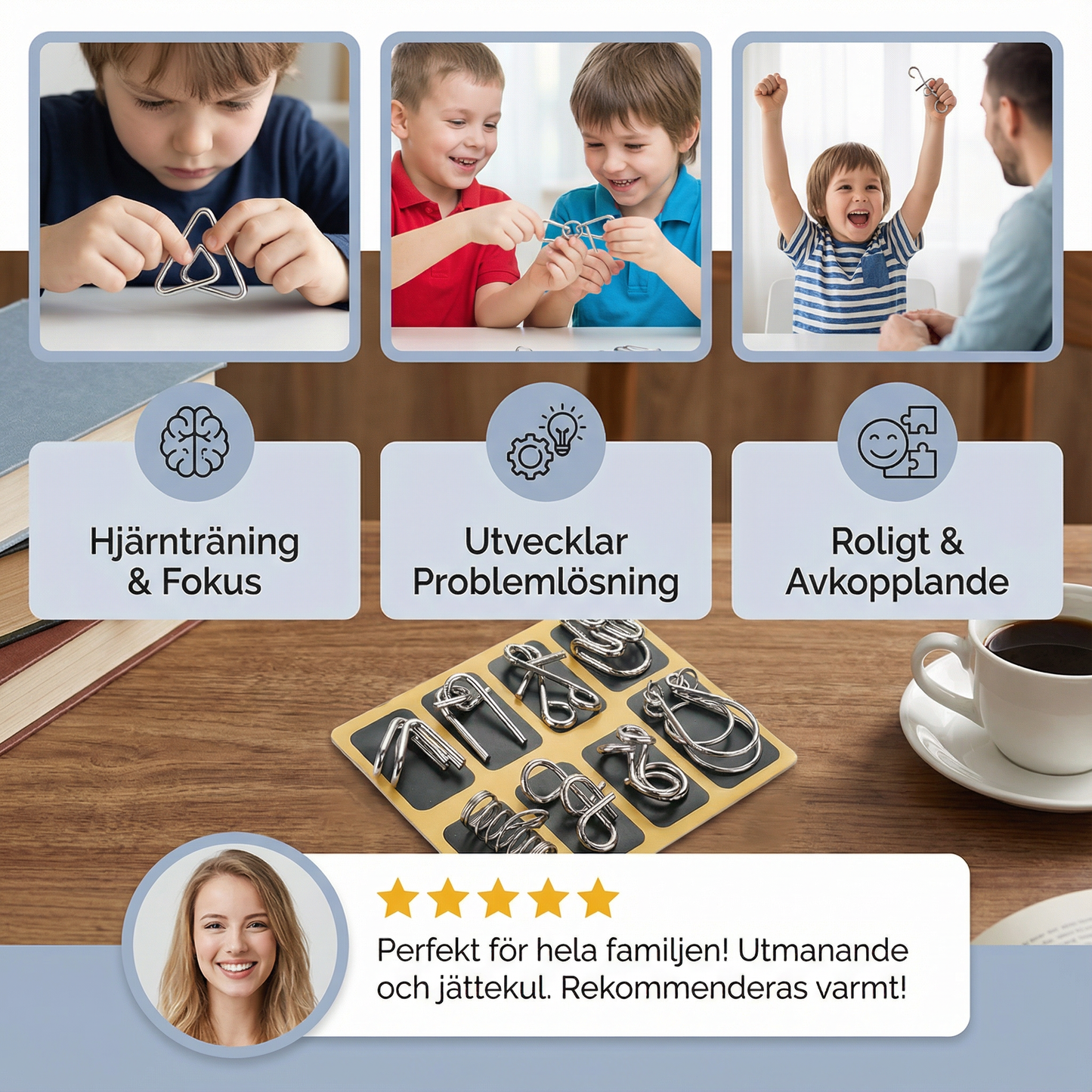 Metallpusselringset ⎜ Hjärngymnastik