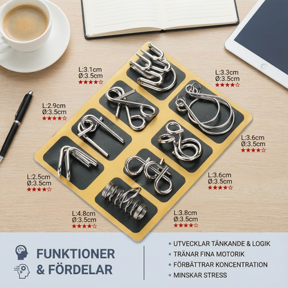 Metallpusselringset ⎜ Hjärngymnastik