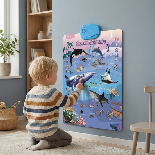 Talande engelsk inlärningstavla för barn