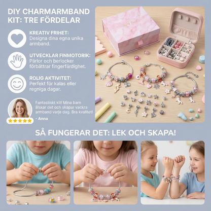 DIY-kit för att göra charmarmband ⎜ Smyckestillverkningsset