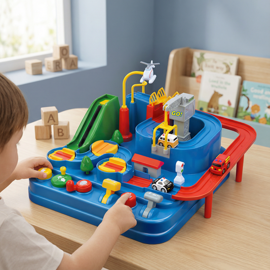 Äventyrsbilspårleksak för barn | Interaktivt spel för hand-öga-koordination och kreativ väglek