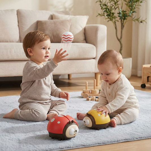 Ladybug hängande boll leksak för spädbarn | Roligt djurspel för motoriska färdigheter och luftflödeskoordination