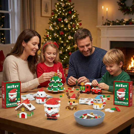 Kreativa byggklossar i julfigurer – kul för hela familjen