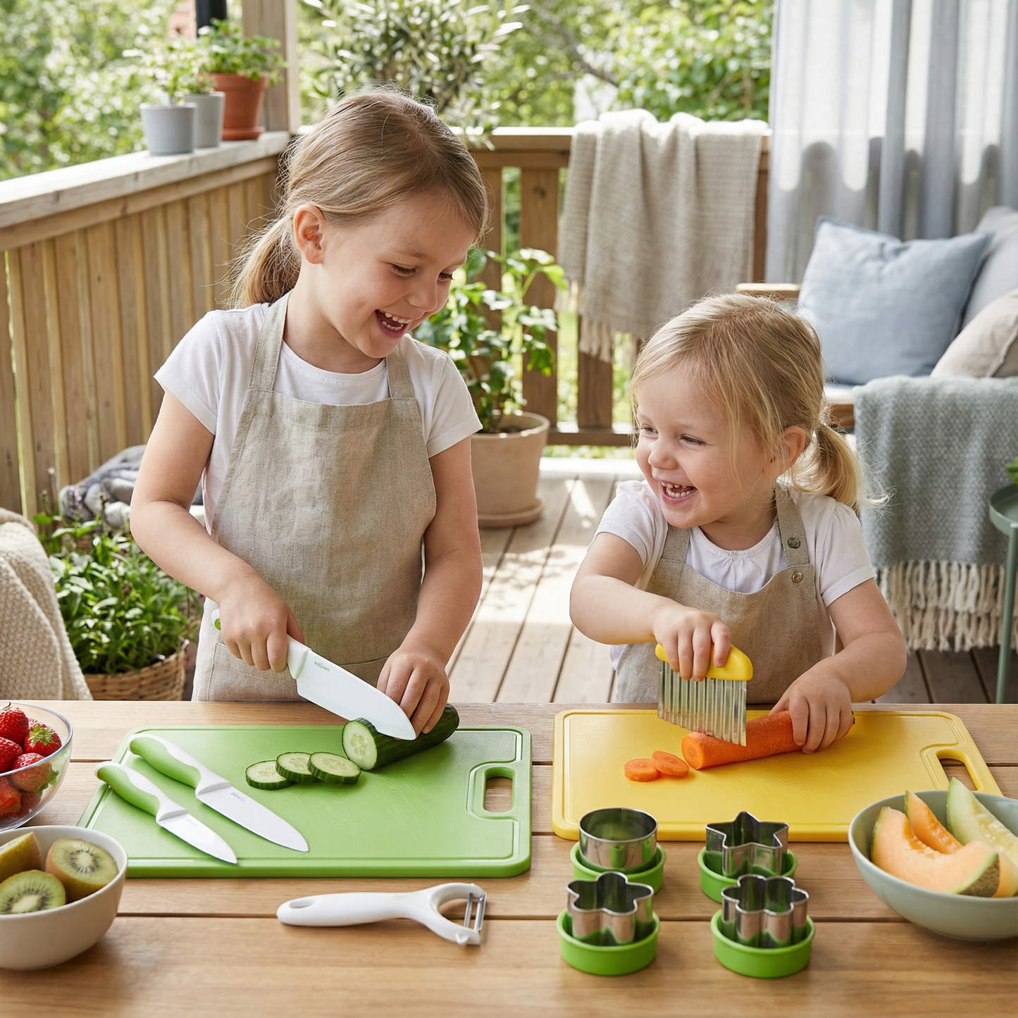 Barnskärknivset | Säkra och roliga köksverktyg för att lära sig skära frukt och grönsaker