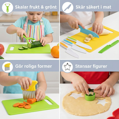 Barnskärknivset | Säkra och roliga köksverktyg för att lära sig skära frukt och grönsaker
