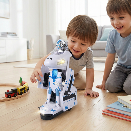 Transformerande robot tågleksak