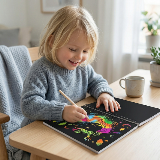 Magiskt regnbågsskrappapper