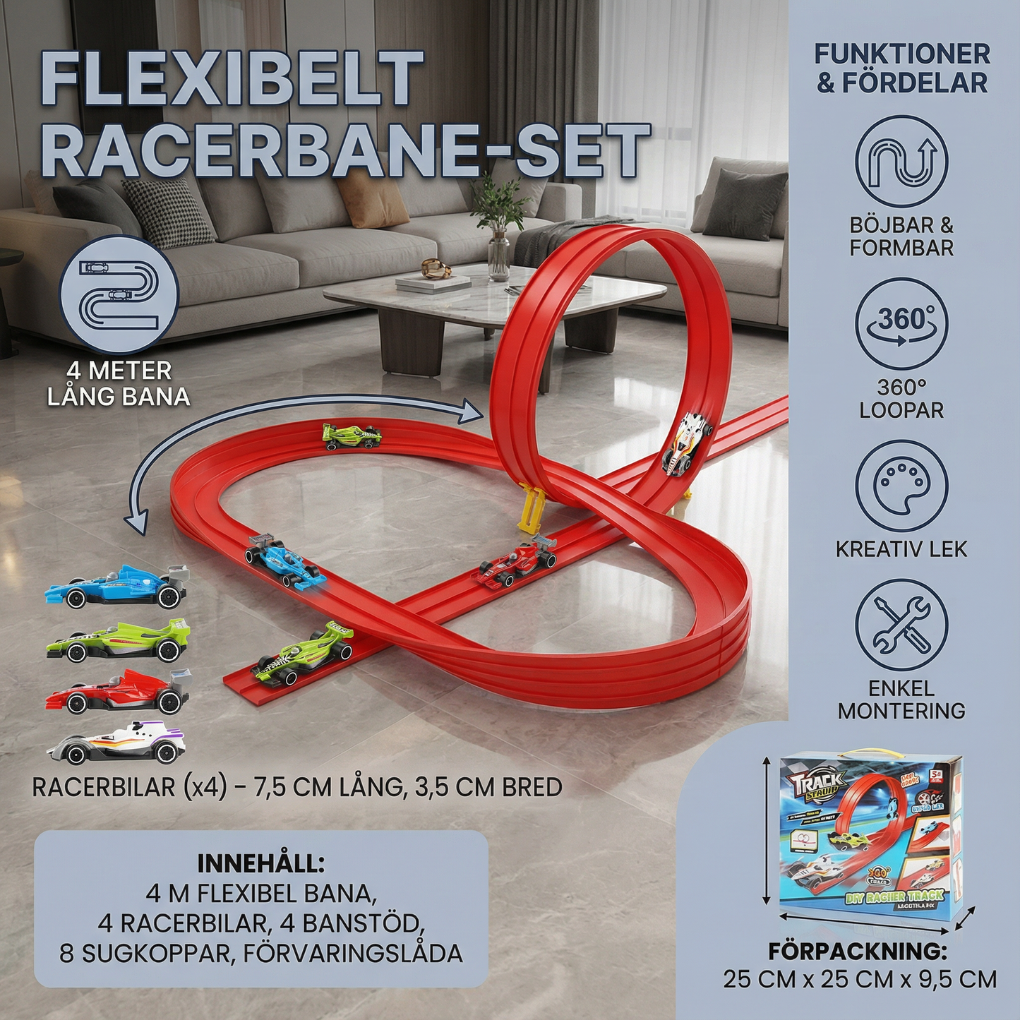 Flexibelt racerbane-set