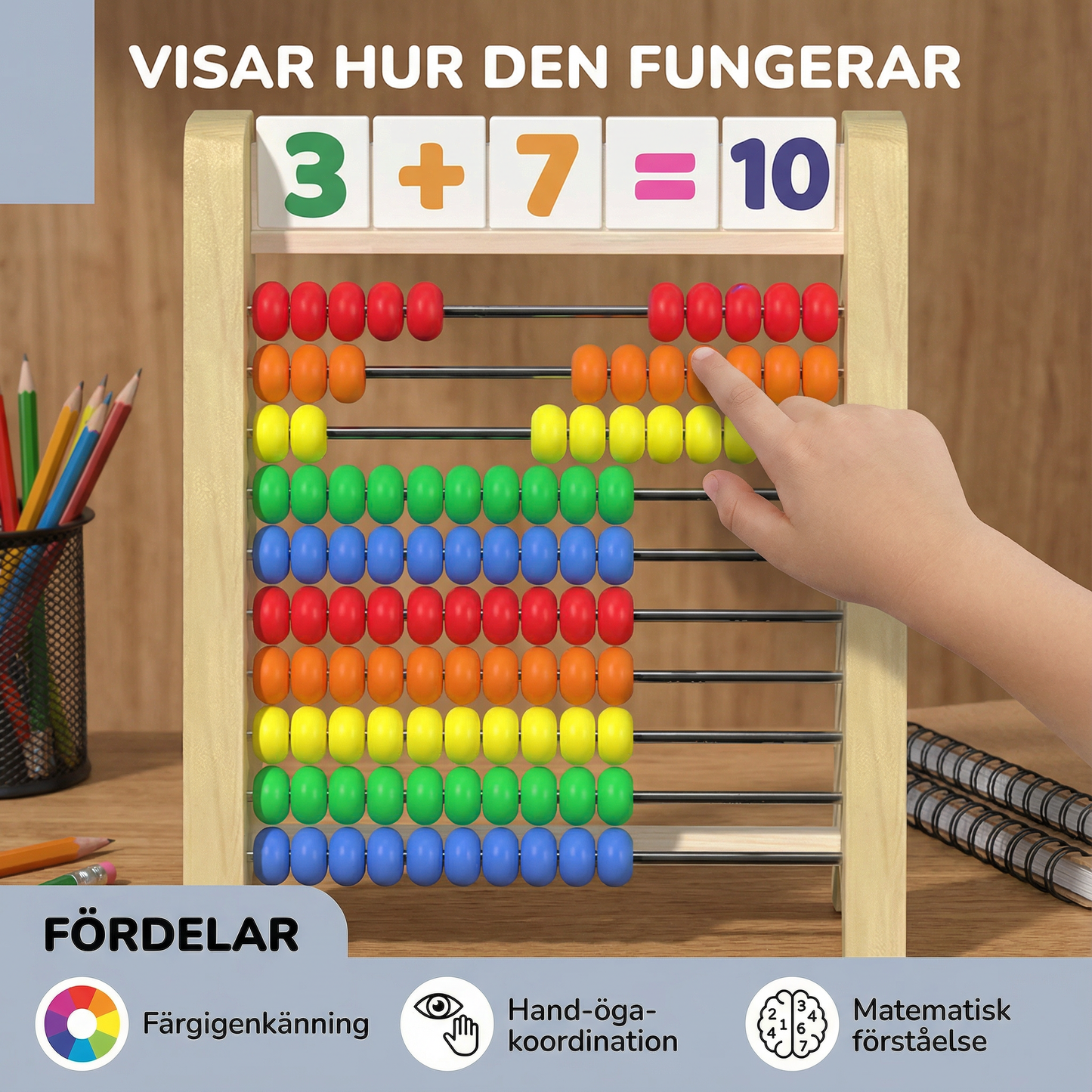 Träräknare för att lära sig räkna och beräkna