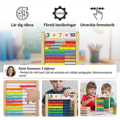 Träräknare för att lära sig räkna och beräkna