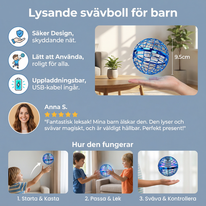Lysande svävboll för barn
