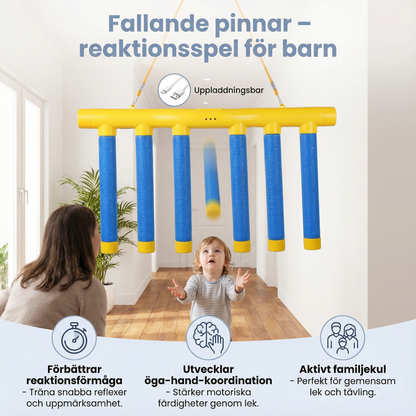 Fallande pinnar – reaktionsspel för barn