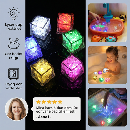 Lysande badkuber – leksak för barn, 6-pack